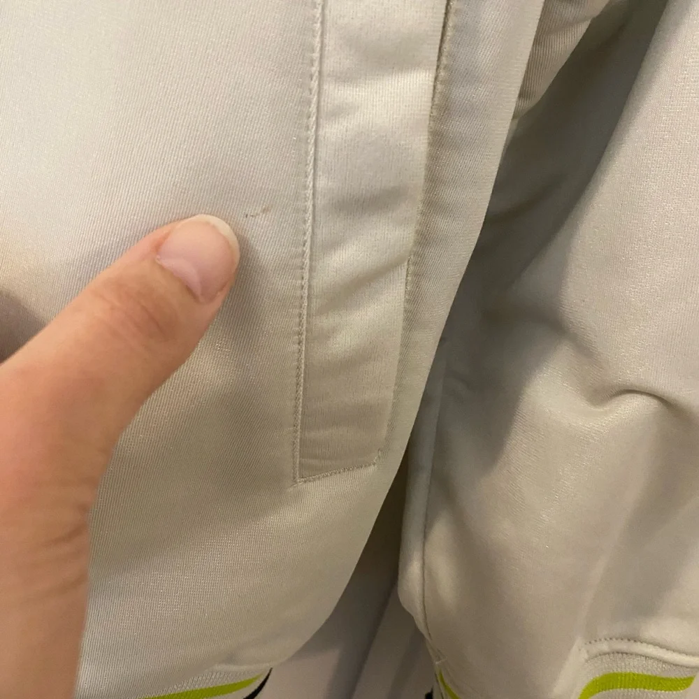 Jordan XXL Men's Y2K White and Neon Yellow Track Jacket